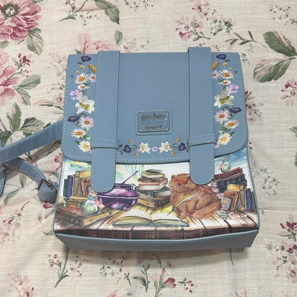 Warner Bros. Harry Potter Blue Floral Backpack